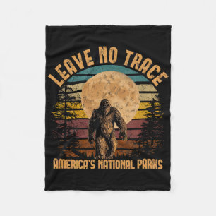 Leave No Trace America National Parks Shirt Campin Fleece Blanket