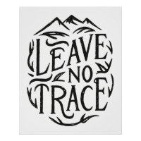 Leave no trace hiking clean trail trash