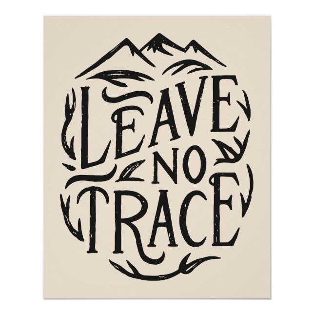 Leave no trace hiking poster (Front)