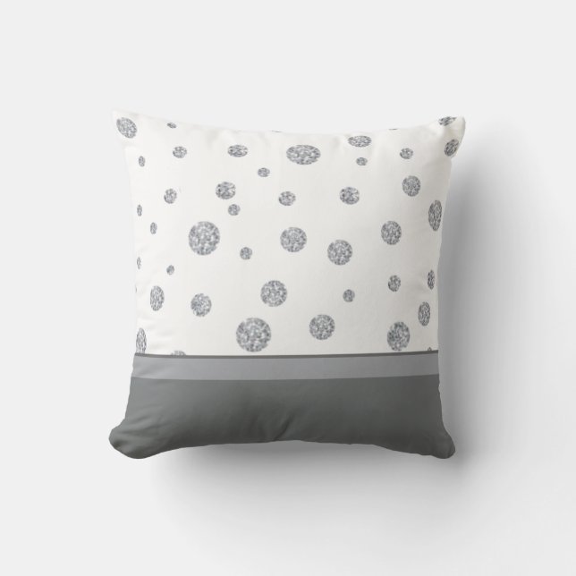 Leave Sparkle Throw Pillow (Front)