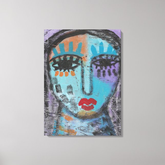 Leave the Past Behind Abstract Painting on OSB Canvas Print (Front)