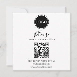 Leave us a review   QR code Modern Business Card