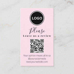 Leave us a review   QR code Modern Business Card