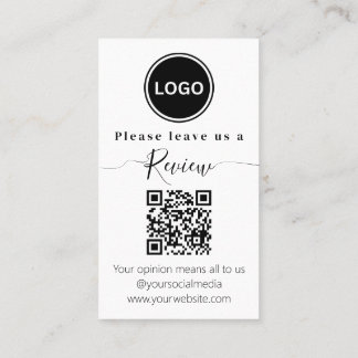 Leave us a review | QR code Modern Business Card
