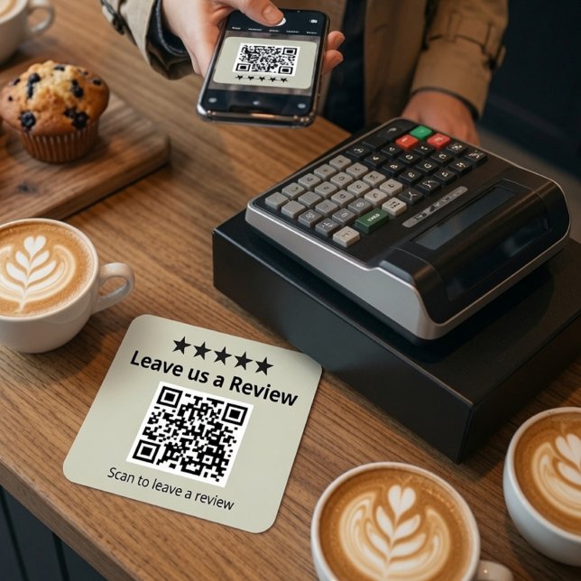 Leave Us a Review QR Code Sticker | Personalized  (Creator Uploaded)