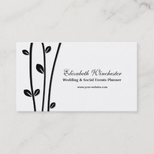 Leaved Black Branches Business Card