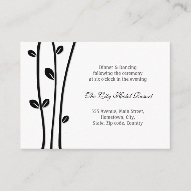 Leaved Black Branches Reception Enclosure (Front)