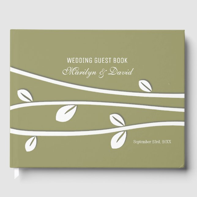 Leaved White Branches  Guest Book (Front)