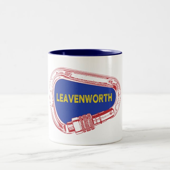 Leavenworth Climbing Carabiner Two-Tone Coffee Mug (Center)