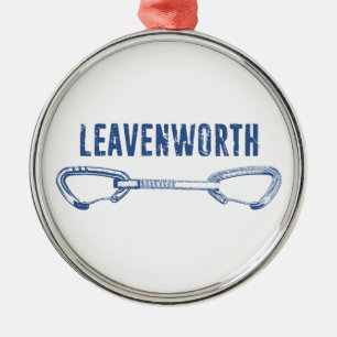 Leavenworth Climbing Quickdraw Metal Ornament