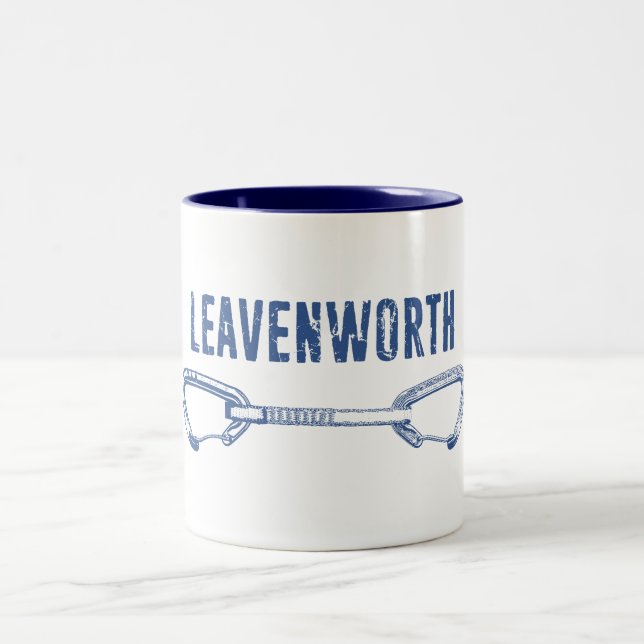 Leavenworth Climbing Quickdraw Two-Tone Coffee Mug (Center)