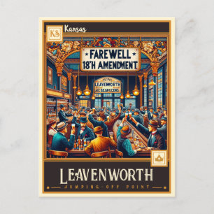Leavenworth, Kansas    Vintage Postcard