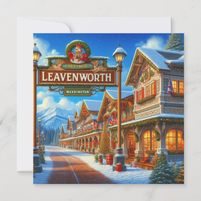 Leavenworth Washington Greeting Card - Blank  (Front)