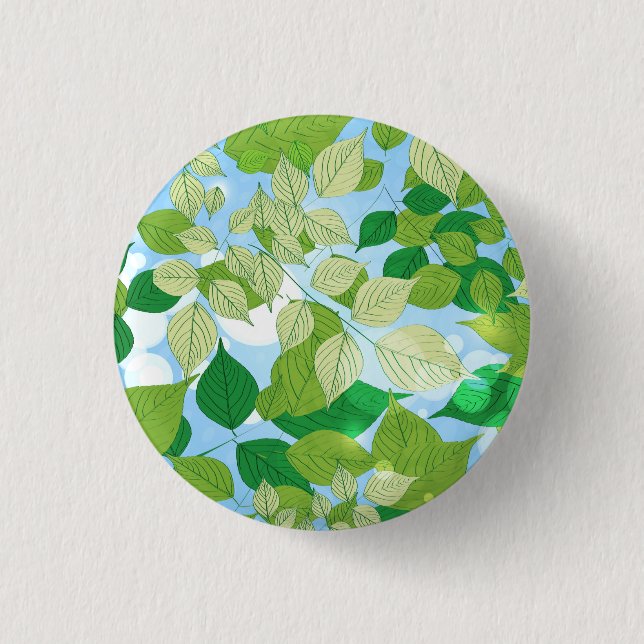 Leaves 1 Inch Round Button (Front)