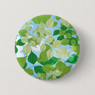 Leaves 2 Inch Round Button