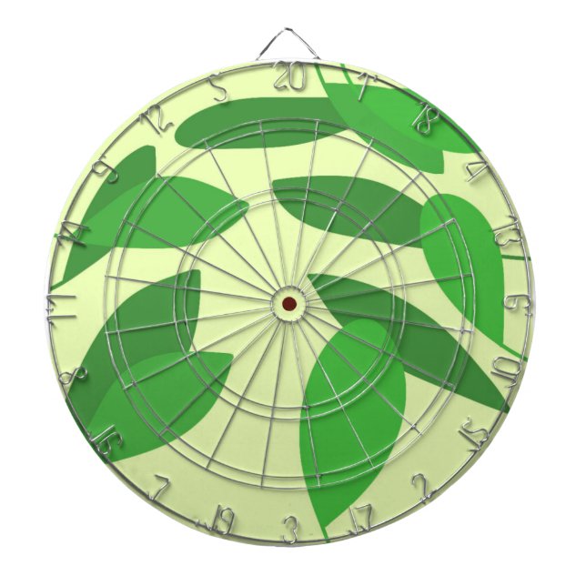 leaves abstract art dartboard (Front)
