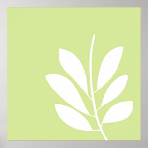 leaves abstract art poster