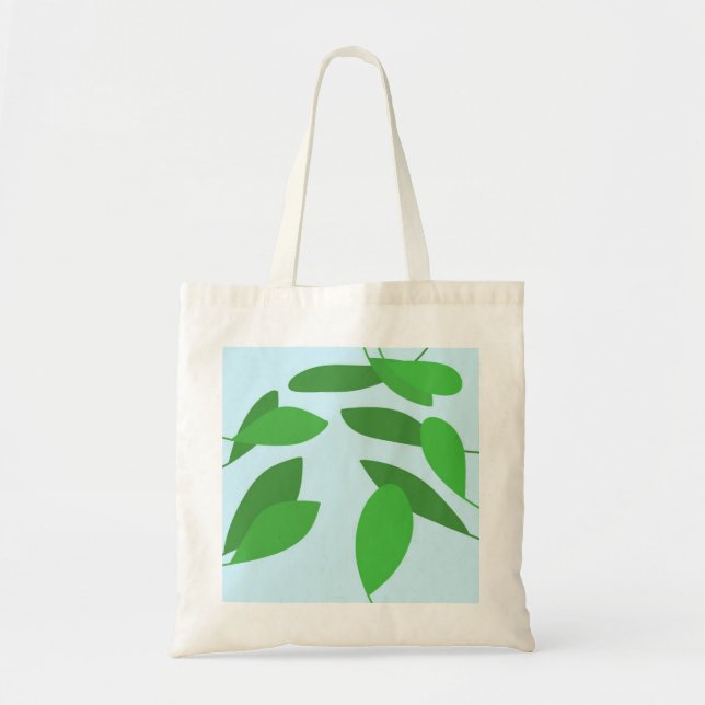 leaves abstract art tote bag (Front)