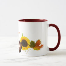 Leaves, Acorns, and Sunflowers