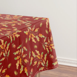  Leaves & Acorns Autumn Colors   Tablecloth