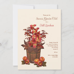 Leaves and Apples Invitation
