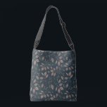 Leaves and Berries - Dark Brown, Tan Scarf Crossbody Bag<br><div class="desc">An over the shoulder tote,  designed with a leafy brown and tan repeat pattern</div>