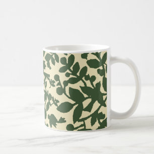 Leaves and birds coffee mug