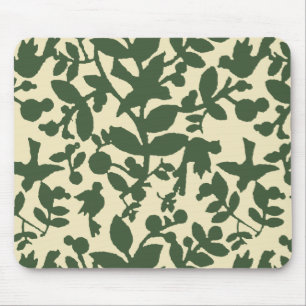 Leaves and birds mouse pad