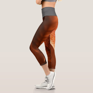 Leaves And Black   Zazzle_Growshop. Capri Leggings