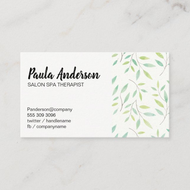 Leaves and Branches Business Card (Front)