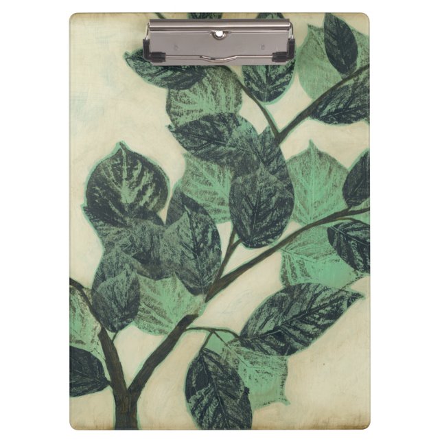 Leaves and Branches on Cream Background Clipboard (Front)