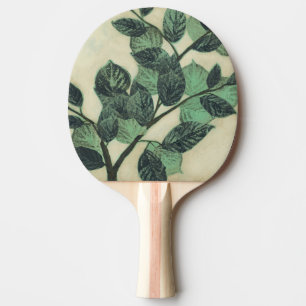 Leaves and Branches on Cream Background Ping Pong Paddle