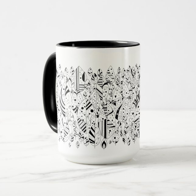 Leaves and cats. mug (Front Left)