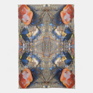 Leaves and Sea Shells Pattern II Kitchen Towel