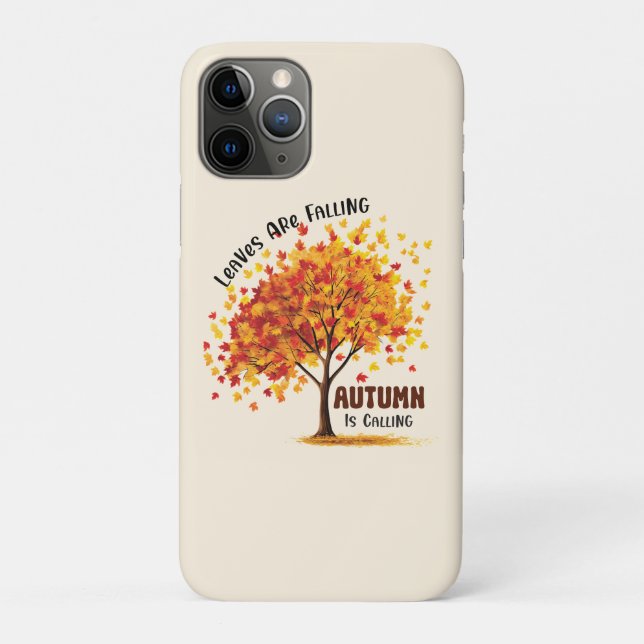 Leaves Are Falling, Autumn Is Calling – Cozy Fall  Case-Mate iPhone Case (Back)