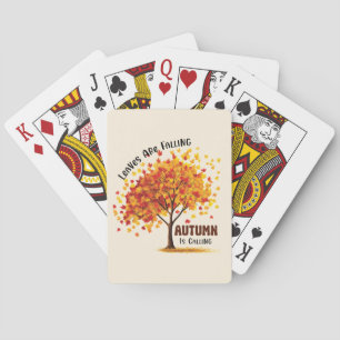 Leaves Are Falling, Autumn Is Calling – Cozy Fall Playing Cards