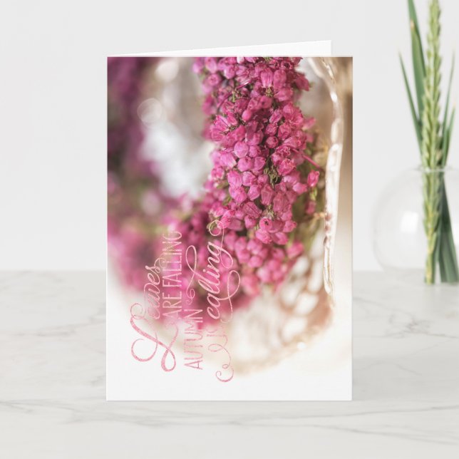 Leaves are falling autumn is calling holiday card (Front)