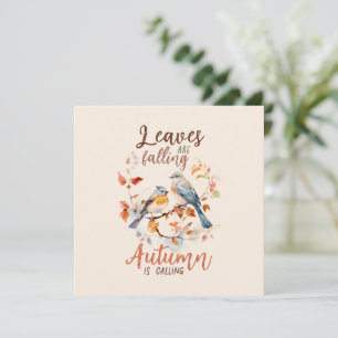 Leaves Are Falling –Whimsical Fall Birds & Foliage