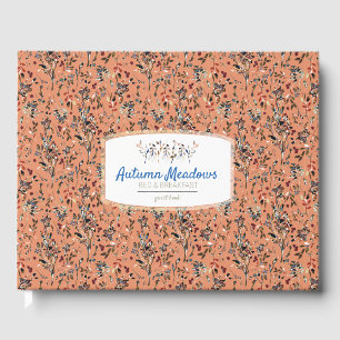  Leaves Berries Orange Elegant Vacation Rental Guest Book