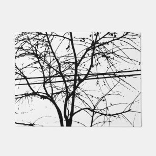 Leaves, Branches And Power Lines In The Fall Doormat