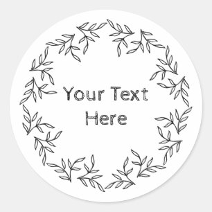 Leaves & Branches Classic Round Sticker