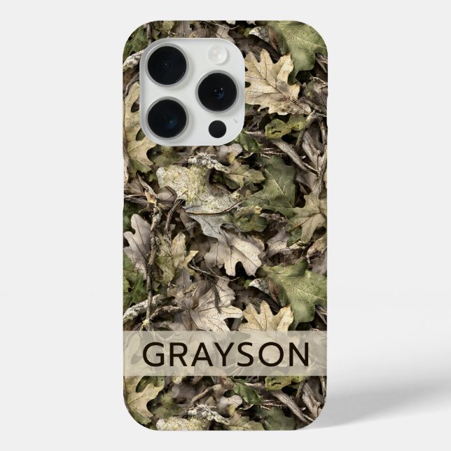 Leaves Camouflage Personalized Case-Mate iPhone Case (Back)