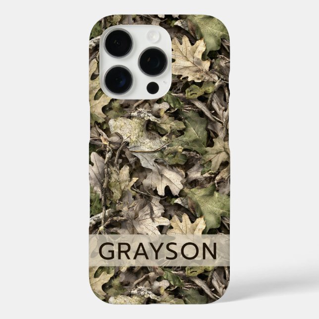 Leaves Camouflage Personalized Case-Mate iPhone Case (Back)