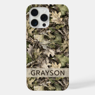 Leaves Camouflage Personalized iPhone 15 Pro Max Case