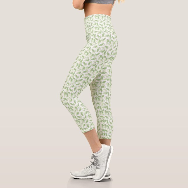 Leaves Capri Leggings (Left)