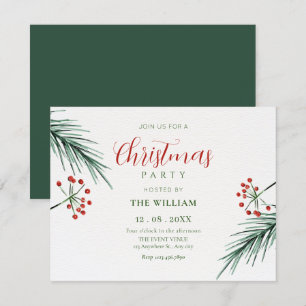 Leaves christmas invitation