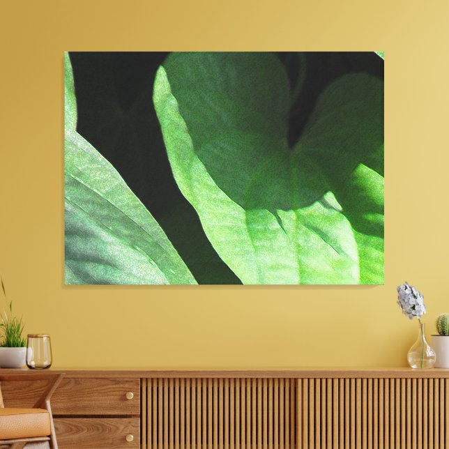 Leaves Closeup in Light and Shadow Canvas Print (Insitu(LivingRoom))