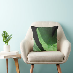 Leaves Closeup in Light and Shadow Throw Pillow