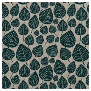 Leaves - Dark Moss Green Fabric