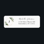 Leaves & Eucalyptus Gold Return Address Label<br><div class="desc">Complete your invitations or greeting cards with your Leaves & Eucalyptus Gold  Return Address Labels.

To use the address label- choose from two cursive fonts,  a print font,  or long name font for the name. You can use a 3rd line for the address in the address place.</div>
